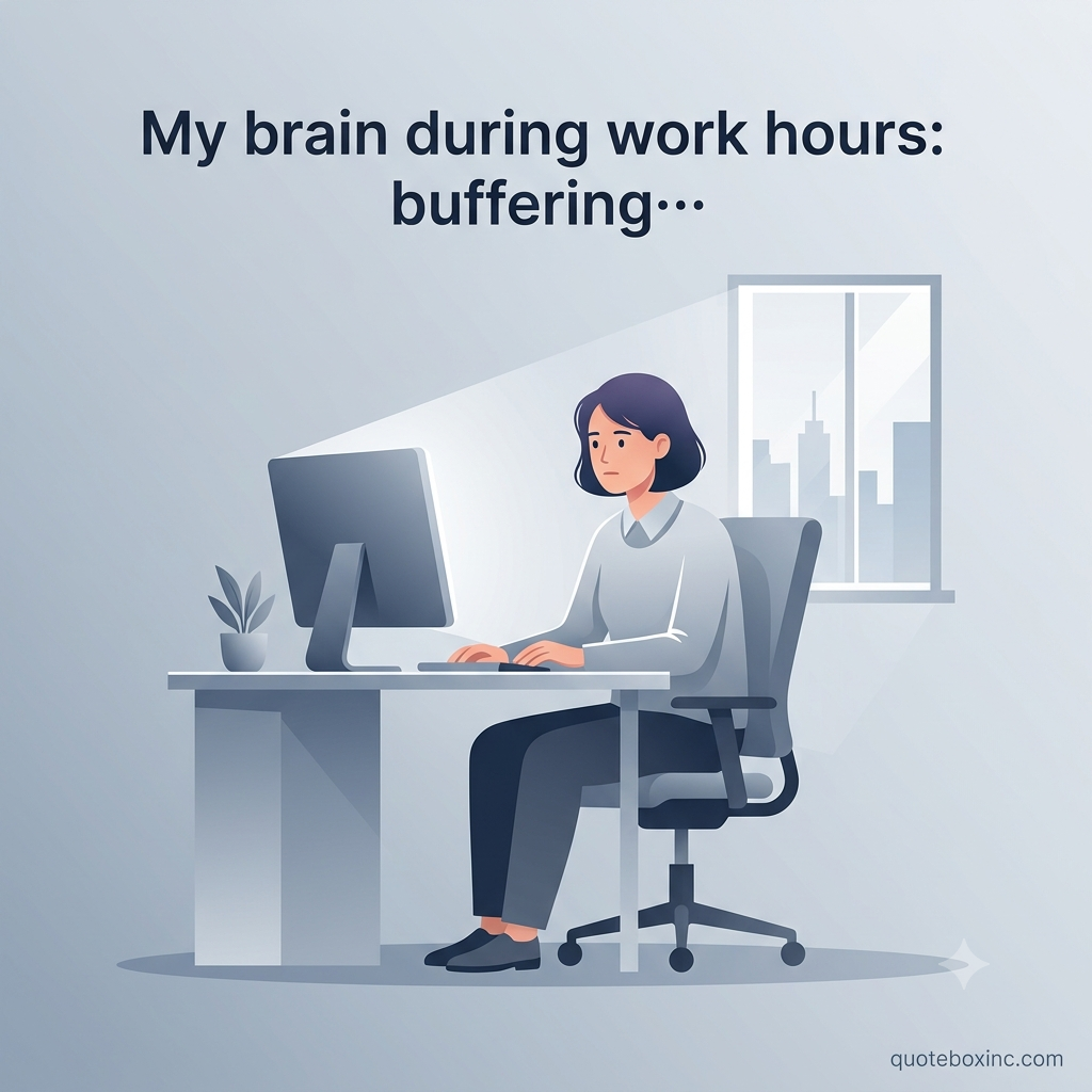 funny brain buffering meme low focus and mental fatigue at work