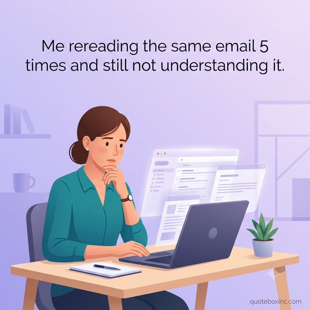 funny confusion meme rereading email multiple times at work