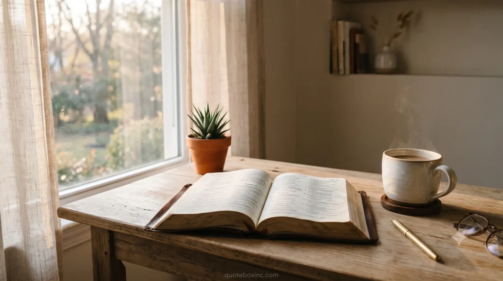 A calm situation for a person who follows bible