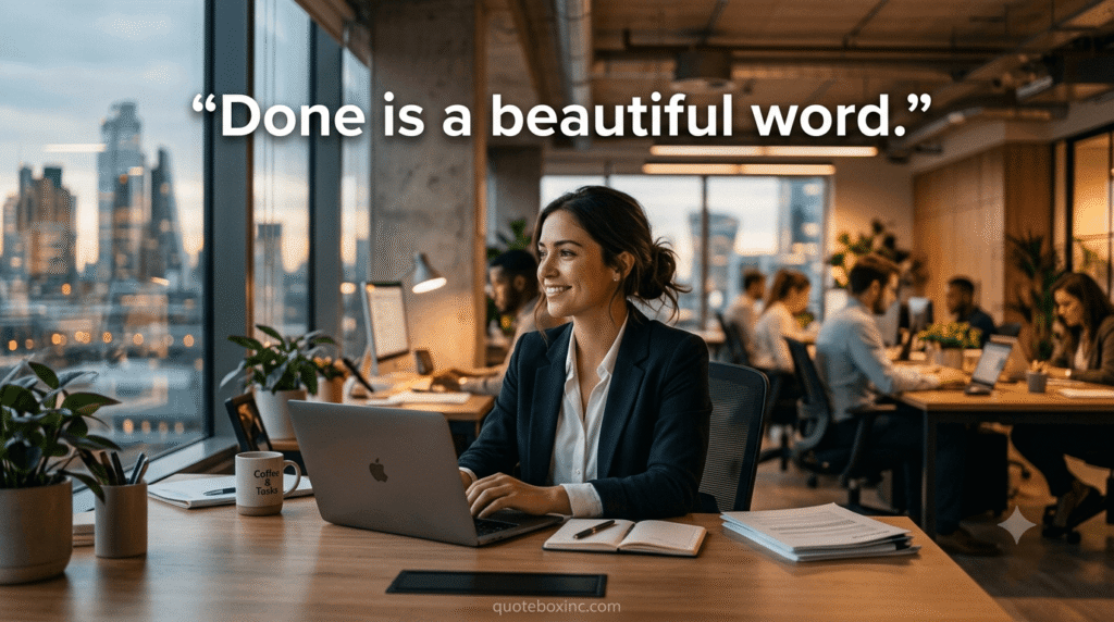 Playful motivational quote for professionals balancing stress and ambition