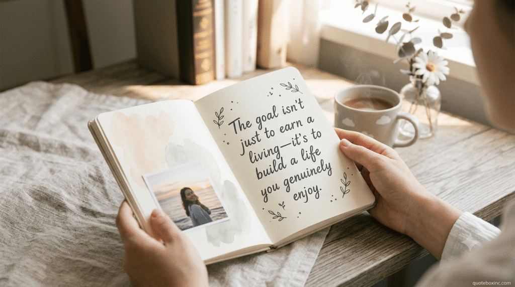 Calm workspace promoting a peaceful mindset