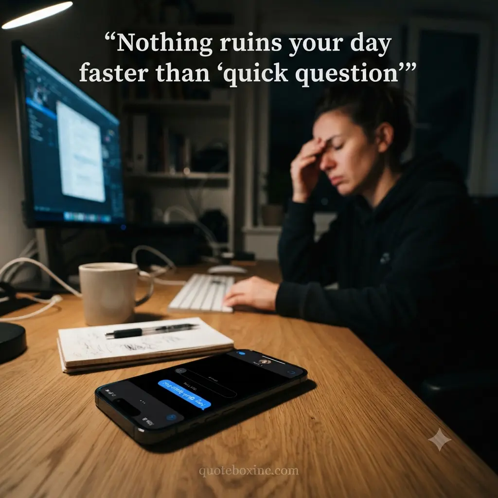 boss quick question stress meme